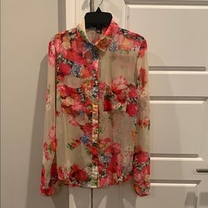 Forever 21- Floral Button Down Blouse
